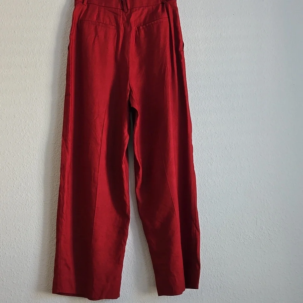 Banana Republic Elegant Red Wide-Leg Retired Style Pants NWT Size 12